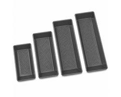Somstyle Cakevormen Set - 4 Delig - Bakvormen met Antiaanbaklaag - 21 t/m 35 CM - Cakeblik Set - Antracietgrijs