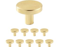 Somstyle Kastknoppen Set - 10 Stuks - Ø 30 MM - Deurknoppen voor Kasten - Meubelknop - Handgreep - Goudkleurig