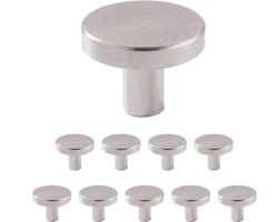 Somstyle Kastknoppen Set - 10 Stuks - Ø 30 MM - Deurknoppen voor Kasten - Meubelknop - Handgreep - Zilverkleurig