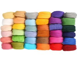 Somstyle Viltwol Set - Vilt voor Naald Vilten - Merino Wol - 36 Kleuren