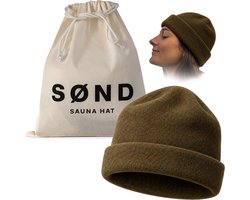 SØND Saunamuts van Wol - Saunahoed - Hittebescherming - Unisex - Groen