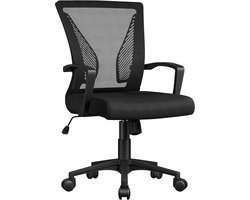Songmics bureaustoel bureaustoel ergonomische draaistoel directiestoel in hoogte verstelbare sportstoel mesh netstoel