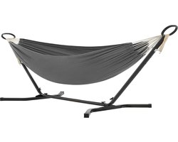 SONGMICS - Hangmat - Met Standaard - 5 Hoogte-instellingen - Metalen Frame - Tot 240 kg Draagvermogen