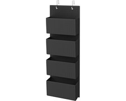 SONGMICS - Hangrek - Hangorganizer met 4 Vakken - Hangend Rek voor Kast of Deur - Voor Slaapkamer en Woonkamer
