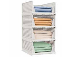 SONGMICS - Kledingkast - Stapelbare Organizer - Uittrekbare Mand Set van 4