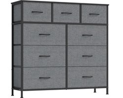 SONGMICS - Ladekast - Commode de rangement - 9 tiroirs - cadre en acier - style moderne