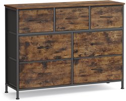 SONGMICS - Ladekast - Met 7 Stoffen Lades - Voor Slaapkamer Hal Woonkamer