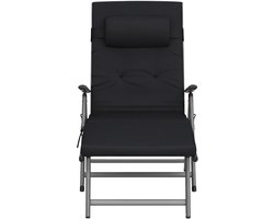 SONGMICS - Ligbed - Ligstoel - Opvouwbare - 6 cm Dikke Matras - Aluminium - Verstelbaar