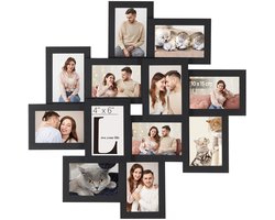 SONGMICS - Lijst - Fotolijst - 12 Lijsten voor 10 x 15 cm Foto's - Wanddecoratie Multi-frame