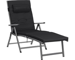 Songmics Loungestoel met Verstelbare Arm en Rugleuningen
