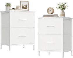 SONGMICS - Nachtkastje - Set van 2 - 2 Lades - Voor Slaapkamer Hal Woonkamer