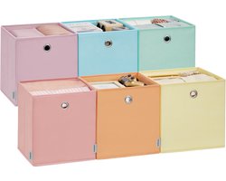 SONGMICS - Opbergbox - Opbergdoos - Stof - Opvouwbaar - Geschikt voor Kasten en Woonkamer Slaapkamer