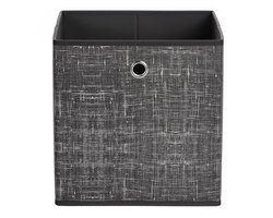 SONGMICS - Opbergbox - set van 6 - Vliesstof - handgreep - kubusrek - Opvouwbare opbergdozen - Zwart