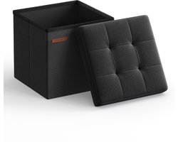 SONGMICS - Opbergpoef - Opbergpoef met deksel - Draagkracht tot 130 kg - Voor Woonkamer Slaapkamer Dormitory