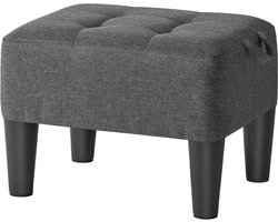 SONGMICS - Opbergpoef - Opbergpoef met deksel - Imitatielinnen - Voor Woonkamer Slaapkamer Hal - Belastbaar tot 150 kg