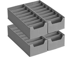 SONGMICS - Organizer - Ladekast Organizer - 4-delig Set - Geschikt voor IKEA HEMNES en MALM - Opvouwbaar met Vakken