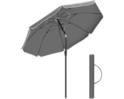 SONGMICS - Parasol - Parasol met UPF 50+ Zonbescherming - 160 cm - Kantelbaar en Hoogte Verstelbaar - Inclusief Draagtas