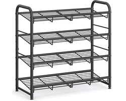 SONGMICS - Schoenenrek - Met 4 Lagen - Stapelbare Organizer - Voor 16 Paar Schoenen - Staal