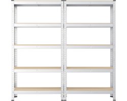 SONGMICS - Set van 2 Opbergrekken - 5 Lagen - Draagvermogen 650 kg