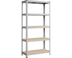 SONGMICS - Stellingkast - Opbergrek - Zware - Metalen Frame - 5 Verstelbare Legplanken - Max 875 kg