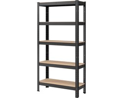SONGMICS - Stellingkast - Opbergrek - Zware - Metalen Frame - 5 Verstelbare Planken - Max 650 kg