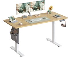 SONGMICS - Zit Sta Bureau - Elektrisch - Memoryfunctie en USB-C-Aansluiting - 4 Hoogte-instellingen