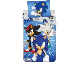Sonic Dekbedovertrek, Shadow & Silver - 140 x 200 + 70 x 90 cm - Polyester