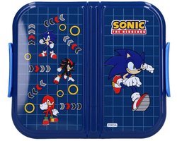 Sonic Eat Yum Repeat Lunchbox - 15 x 18 x 5 cm - Blauw - Sonic, Shadow & Knuckles
