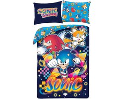 Sonic the Hedgehog Dekbedovertrek Neon - 140 x 200 cm / 70 x 90 cm - Polyester