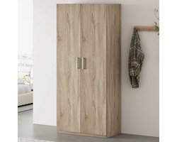 Sonoma Opbergkast Mike 80cm | 2 Deuren | H180 x B80 x D42 cm