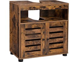 Soof&Tess Badkamerkast - Wastafelmeubel - Wastafel onderkast - 60 x 30 x 63 - Bruin