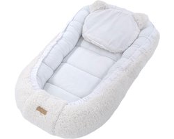 Soosie - Baby Nestje - Babynestje - Zacht en Veilig - Teddy Katoen en Witte Katoen