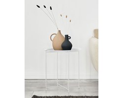 Sophia | Bijzettafel | wit | metaal | Ø 47 H 51 cm | bijzettafel | bijzettafel buiten | bijzettafel industrieel | salontafel | klein bijzettafeltje | Wood Selections