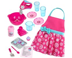 Sophia's by Teamson Kids Bakken en Schort Speelset voor 45.7 cm Poppen - Omvat 18 Accessoires - Poppen Accessoires - Roze (Pop niet inbegrepen)