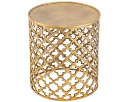 Sophie | bijzettafel | zilver of goud | aluminium | ø 40 x 45 cm | bijzettafel | bijzettafel buiten | bijzettafel industrieel | salontafel | klein bijzettafeltje | Wood Selections