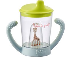 Sophie de giraf Beker - Drinkbeker voor kinderen - Lekvrij - Anti-lek beker - Vanaf 6 maanden - 200 ml - In witte geschenkdoos - Blauw/Groen