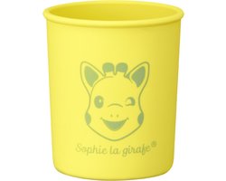 Sophie de giraf Beker - Kinder servies - Drinkbeker - Vaatwasser- en magnetronbestendig - Siliconen - In witte geschenkdoos - Geel