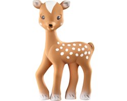 Sophie de giraf Fanfan het hertje - Bijtspeeltje - Bijtspeelgoed - Baby speelgoed - Kraamcadeau - Babyshower cadeau - 100% Natuurlijk rubber - Vanaf 0 maanden - 15.5x9x5 cm - Bruin