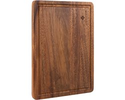 SOPHIOR Luxe Snijplank Hout - Acacia Hout - Houten Snijplank voor de Keuken - Snijplank met Sapgeul - 100% Duurzaam FSC-gecertificeerd Hout - BBQ accesoires - Snijplanken - 32,8cm x 22,7cm x 2cm