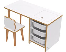 Soph&Tess® Kindertafel en Stoeltje - Speeltafel - Kinderbureau - Zitgroep met veel opbergruimte