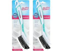 Sorbo Afwasborstel - 2x - smartbrush - groen - vezelharen