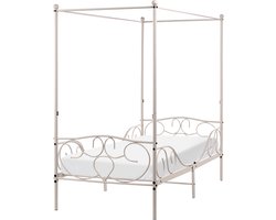 SORMERY - Eenpersoonsbed - Lichtbeige - 90 x 200 cm - IJzer
