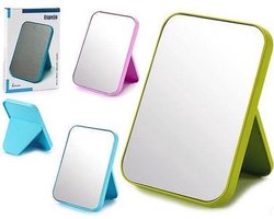 SOROH | Spiegel met Ondersteuning Plastic | Blauw | Kunststof Spiegel | make-up | kaptafel opmaakspiegels