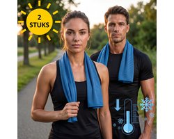 Sorprese Koelhanddoek - 2 Stuks - Lichtblauw - Verkoelende Handdoek - Cooling Towel - Microvezel - Ice Towel - Ijshanddoek - Koelsjaal