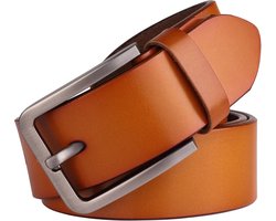 Sorprese Riem Heren - Cognac - Leer - 100 cm - Broekriem - Inkortbaar - Verstelbaar