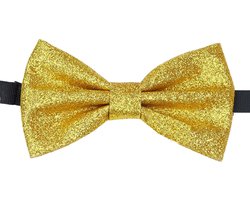 Sorprese Vlinderdas - Goud Glitter - voorgestrikt - vlinderstrik - strik - strikje