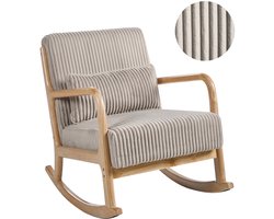 SORSELE - Schommelstoel - Beige - Corduroy