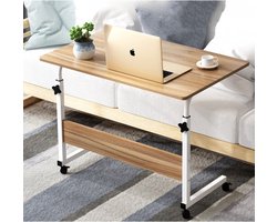 Sotas Mobiele Bureau - Computertafel - Bijzettafel - Hoogte Verstelbaar - Bruin