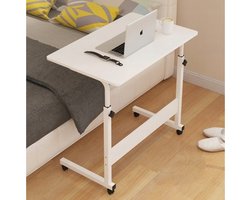 Sotas Mobiele Bureau - Computertafel - Bijzettafel - Hoogte Verstelbaar - Wit