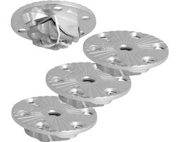 SOTECH 4 stuks Tafelpootverbinder WEKA speciaal voor vierkante houten meubelpoten van 60 x 60 mm, met metalen klemmechanisme en geschikt voor M8-schroeven